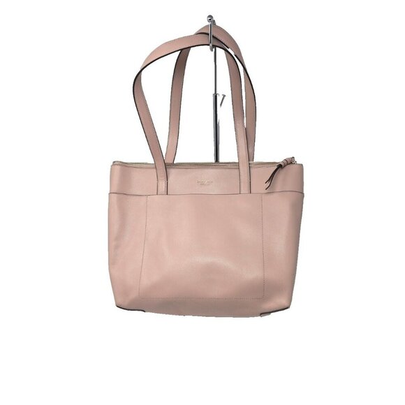 Kate Spade New York Large Pink Leather Tote Shoulder Bag - Picture 1 of 10